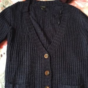 Forever 21 cozy chunky navy cardigan